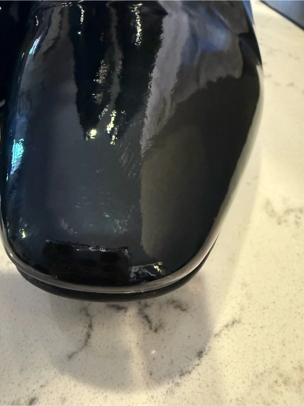 Dior Black Patent Leather Over-the-Knee Boots
